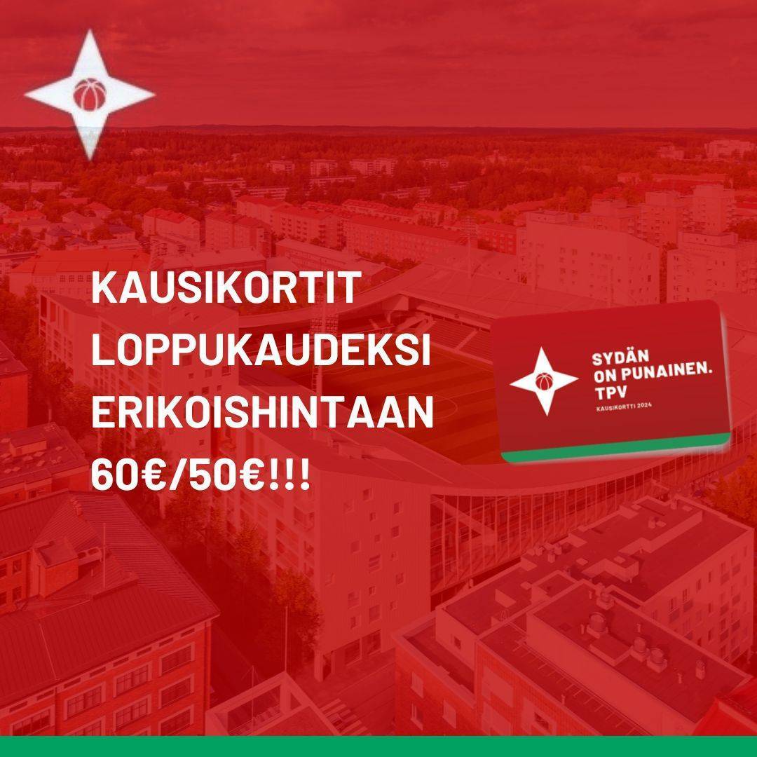 Kausikortit loppukaudeksi erikoishintaan!