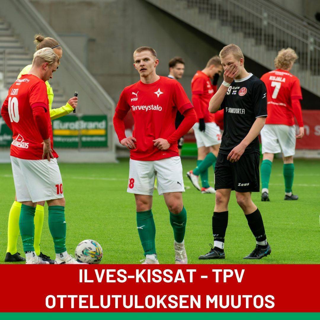 Muutos ottelun Ilves-Kissat - TPV lopputulokseen