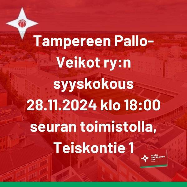 Tampereen Pallo-Veikot Ry:n syyskokous