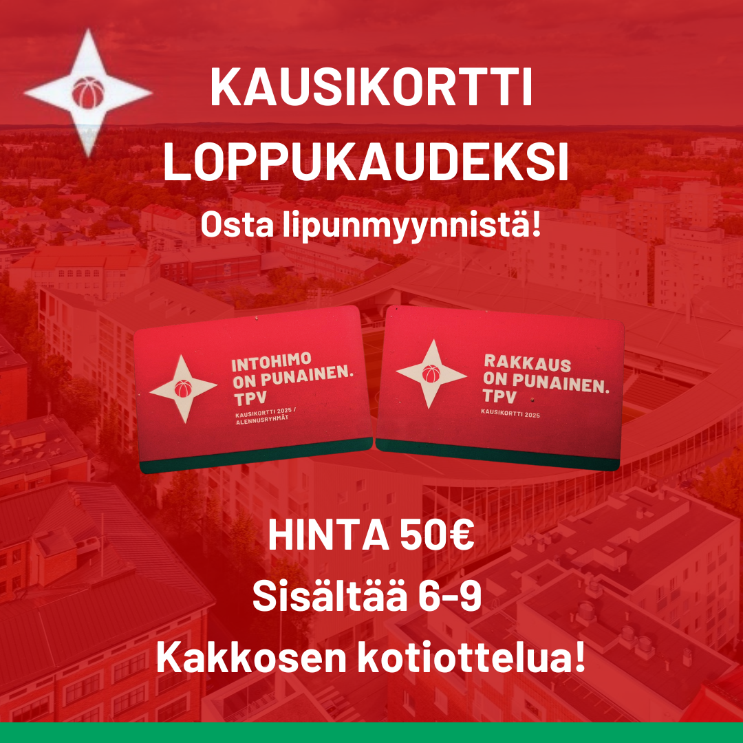 Loppukaudeksi miesten kotipeleihin viidellä kympillä!