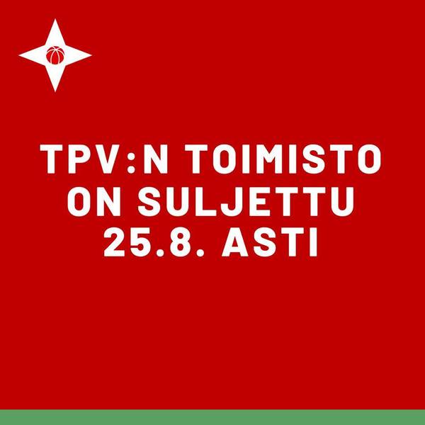 Toimisto on suljettu 25.8.2025 asti