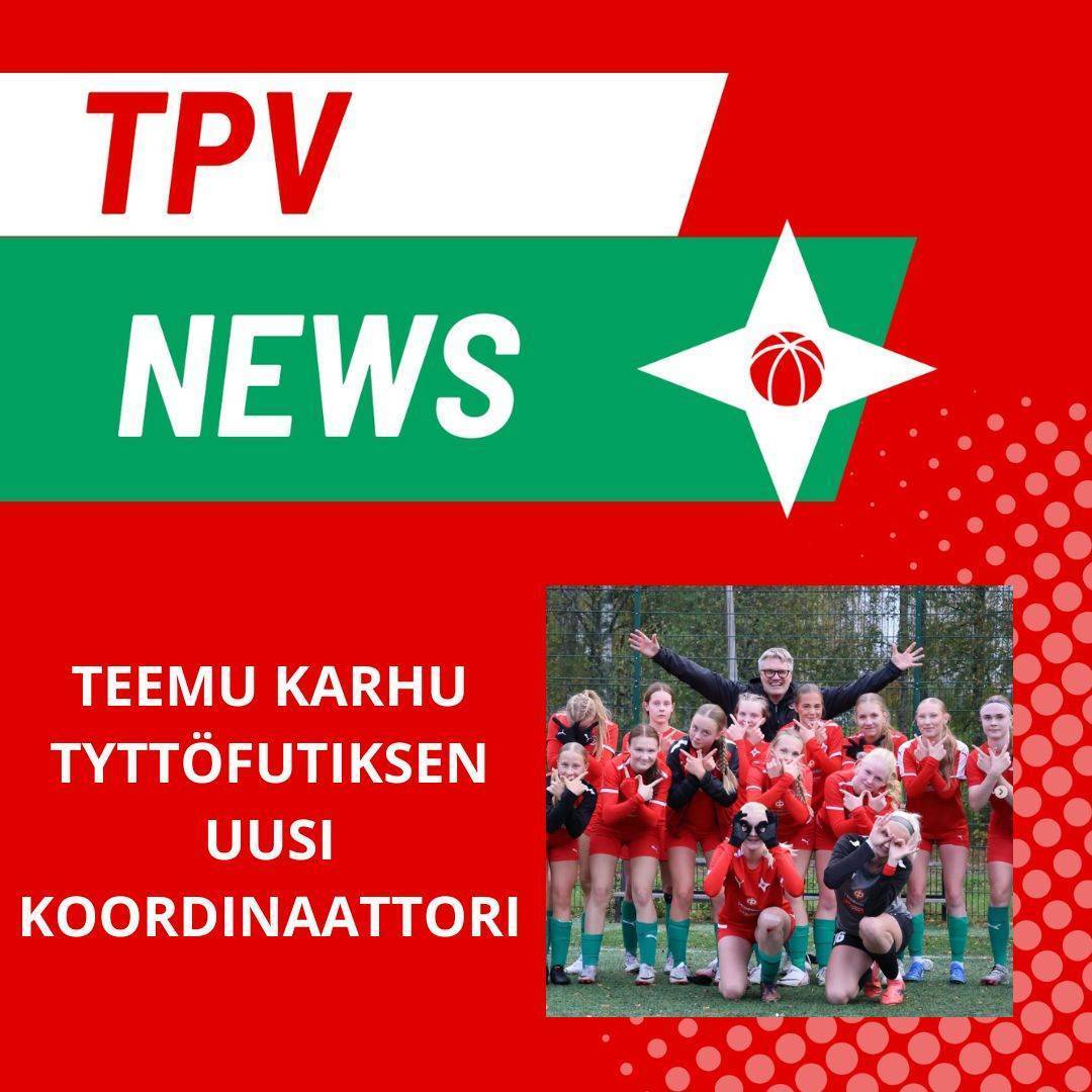 Teemu Karhu TPV:n tyttöjalkapallon koordinaattoriksi