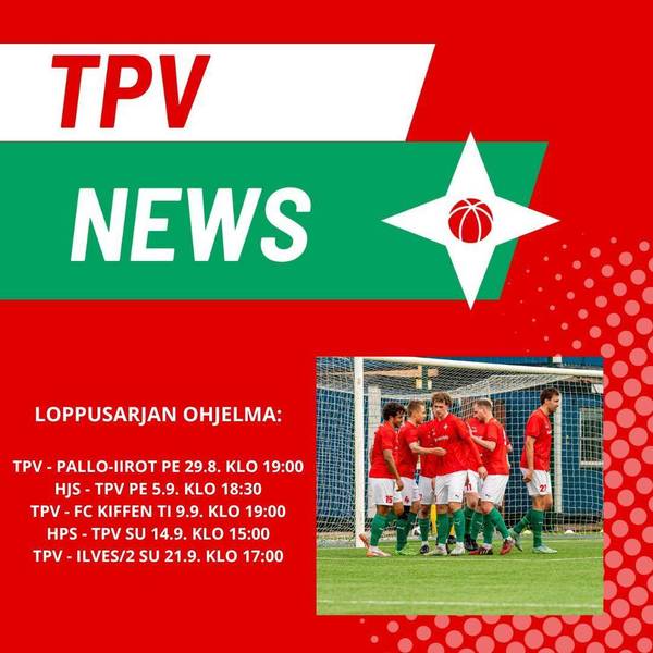 Näin jatkuu TPV:n kausi Miesten kakkosessa