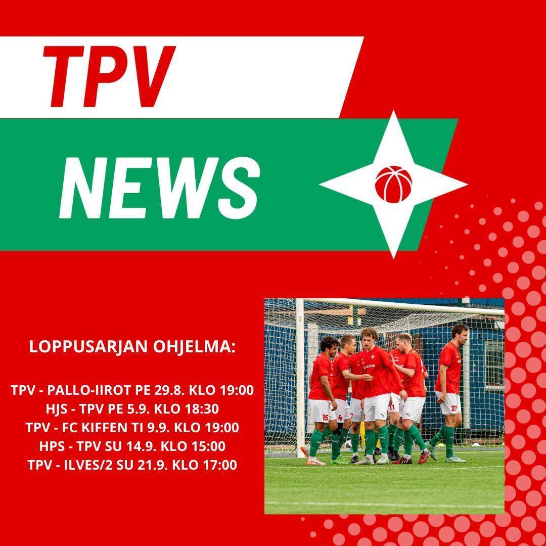 Näin jatkuu TPV:n kausi Miesten kakkosessa