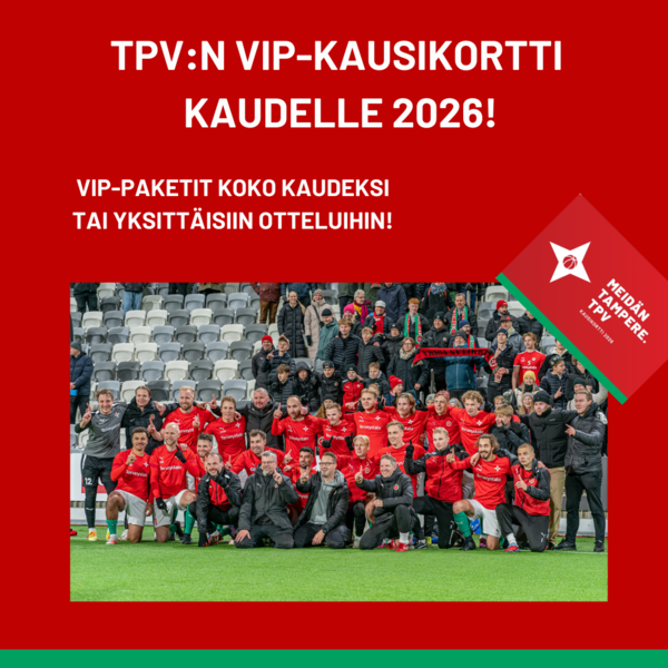 TPV VIP-kausikortti ja VIP-liput – tee kotiottelusta juhla!