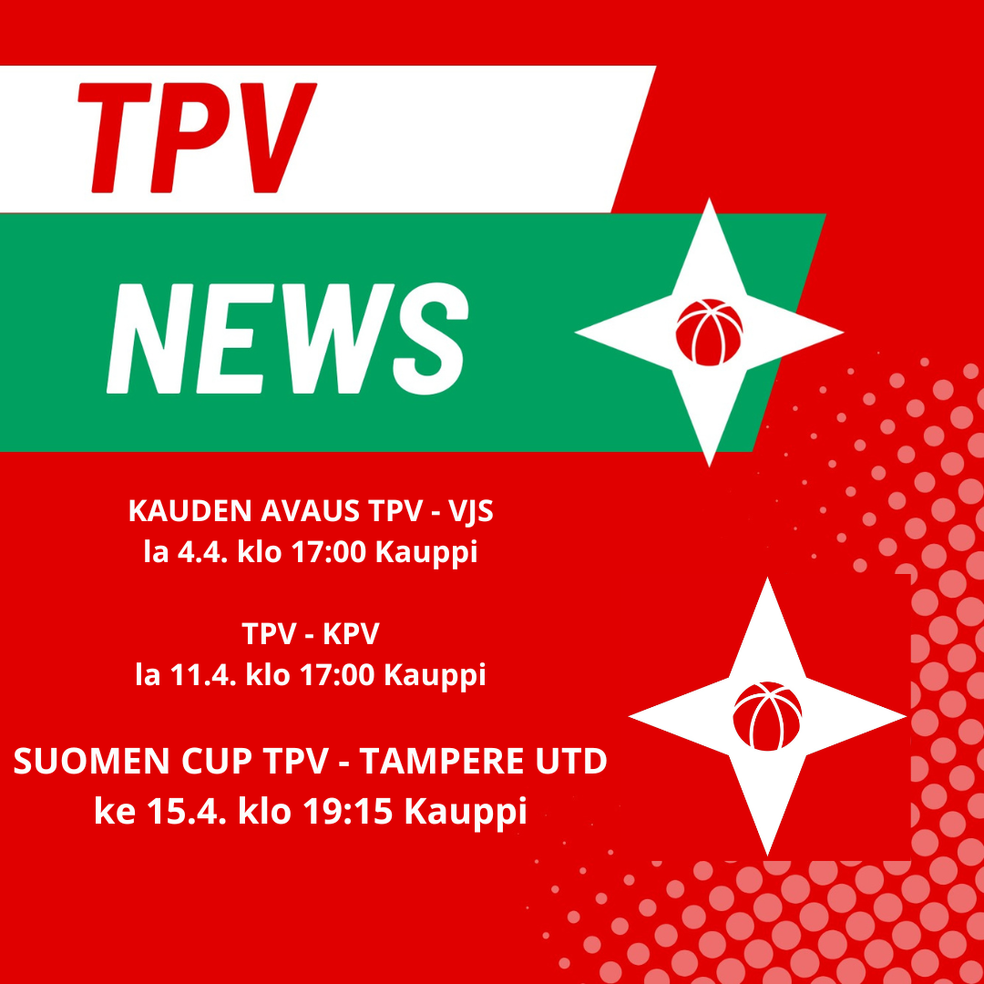 Suomen Cupissa vastaan Tampere United – tiivis alkukausi Kaupissa!