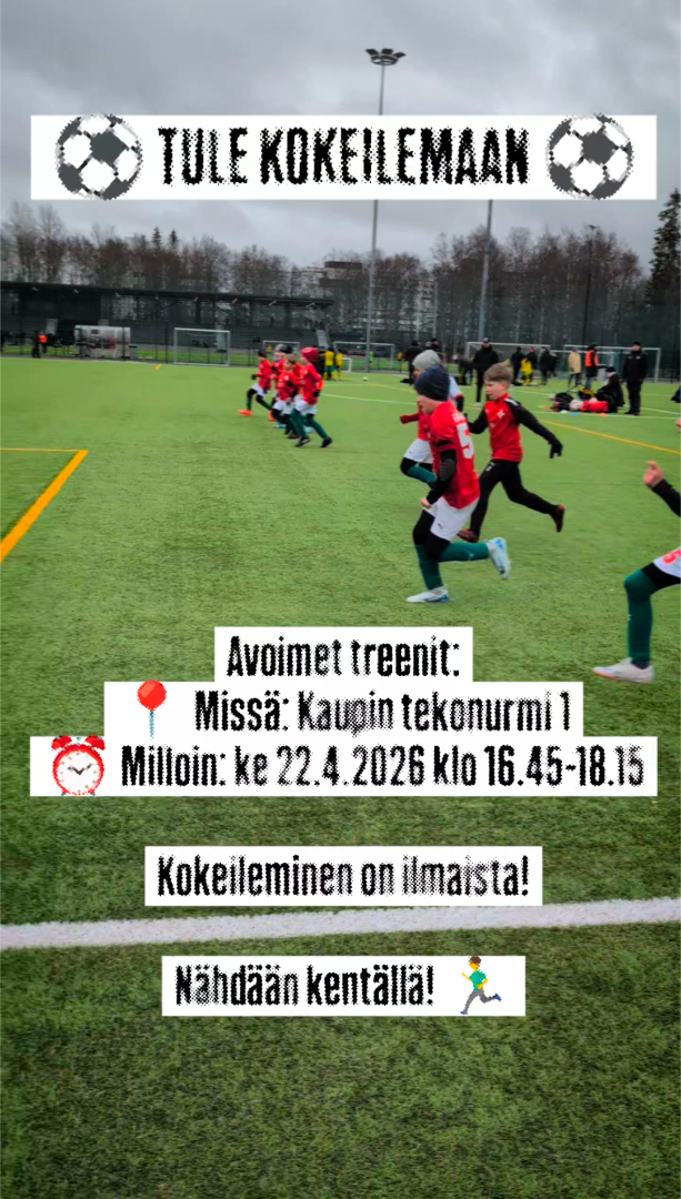 Etsimme uusia pelaajia - tuu rohkeasti tutustumaan!