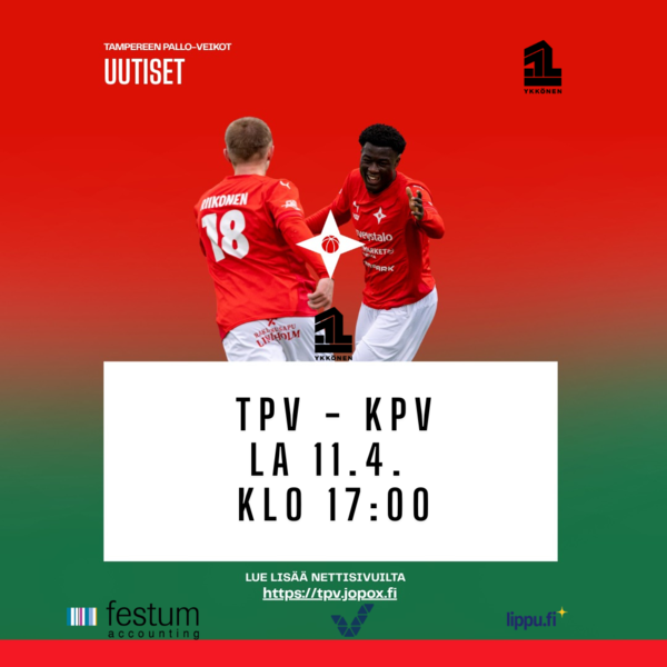 TPV hakee toista voittoa lauantaina