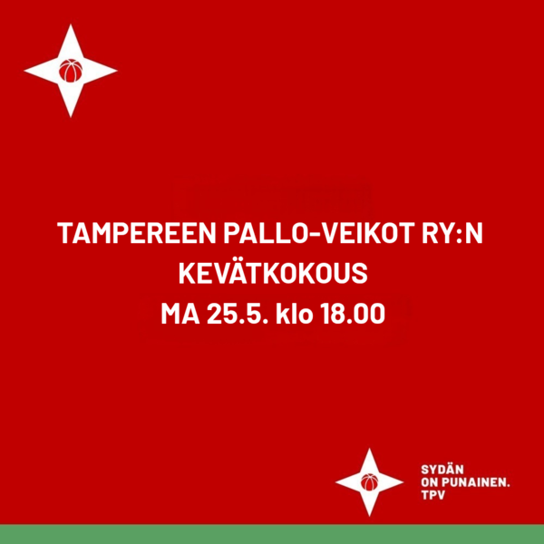 Tampereen Pallo-Veikot ry:n kevätkokous