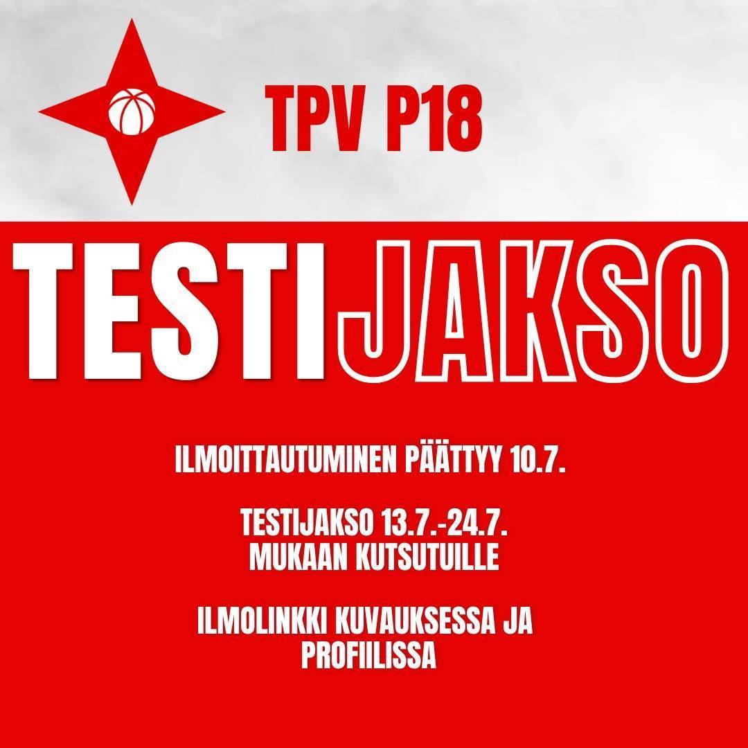 TPV P18 try outit heinäkuussa - tuu mukaan!