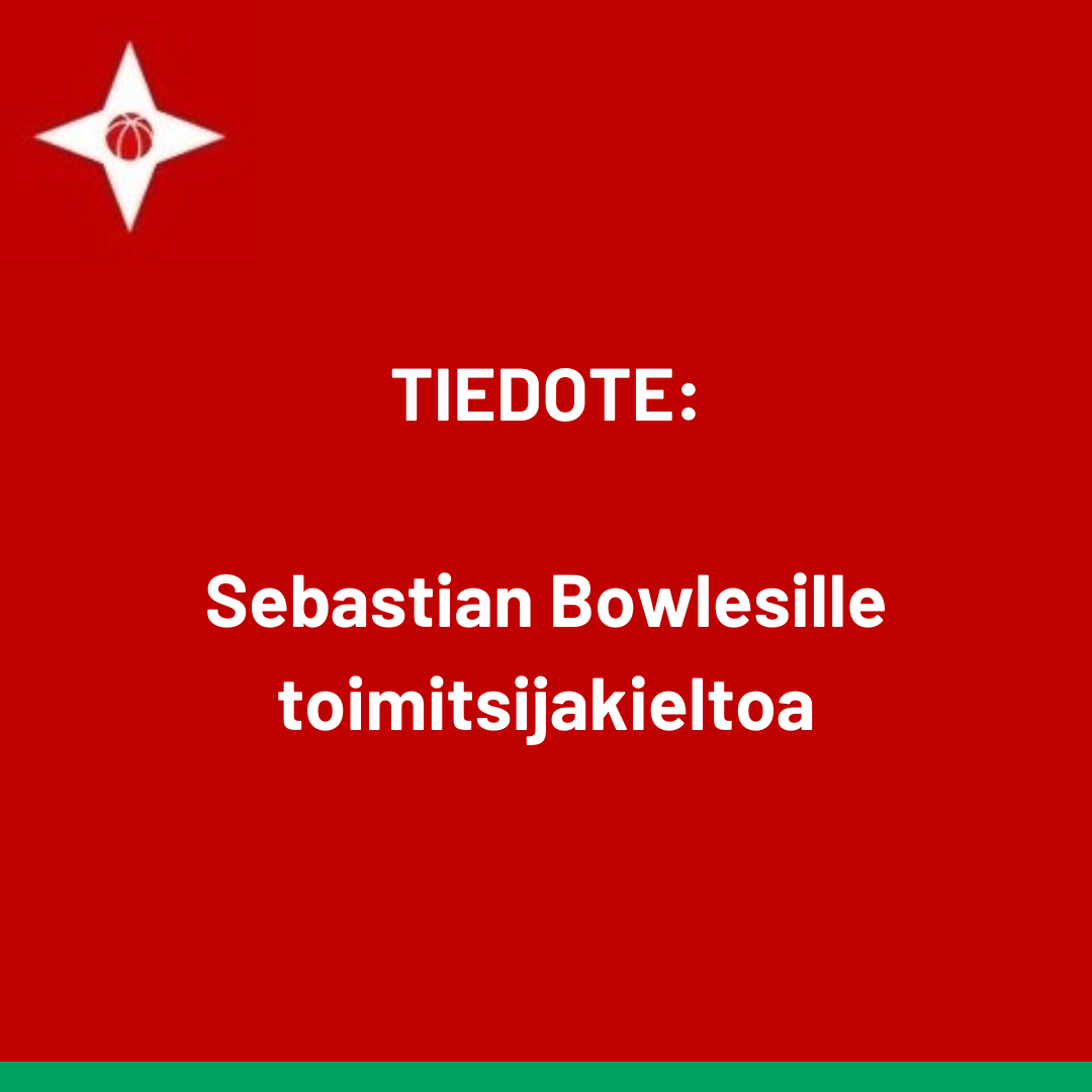 Sebastian Bowlesille toimitsijakieltoa