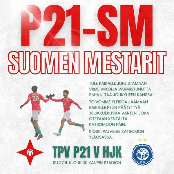 Tule Kauppiin juhlistamaan Suomen mestareita!