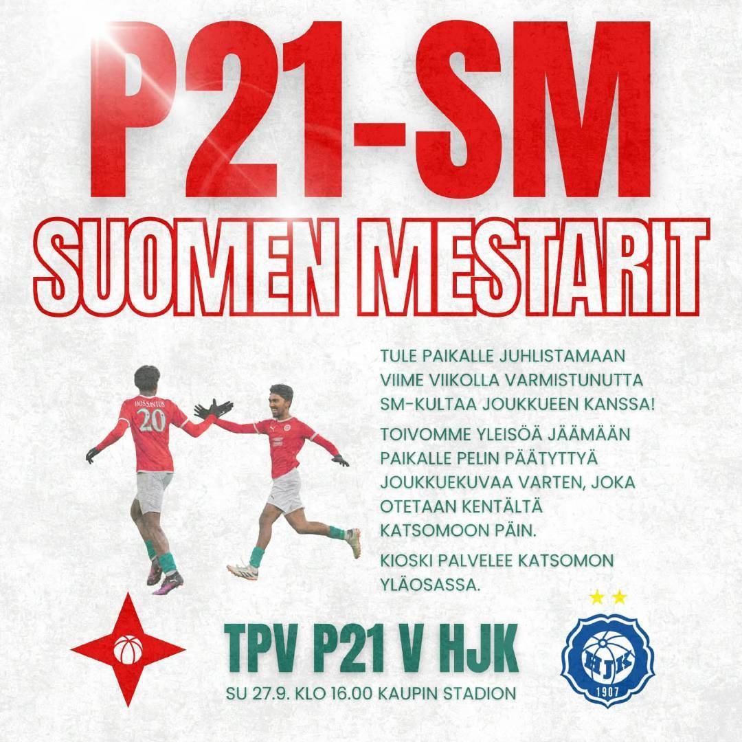 Tule Kauppiin juhlistamaan Suomen mestareita!