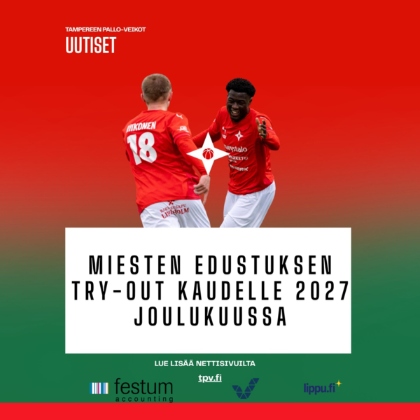 Miesten edustuksen try-out joulukuussa 2026