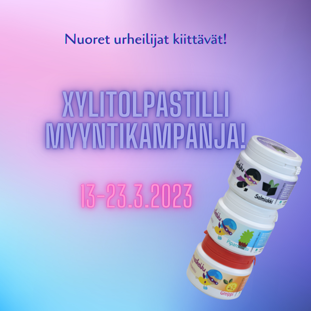 Tilaa Hammaskeijun täysksylitolipastilleja ja tue seuraamme! 