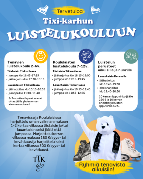 Tervetuloa TTK:n luistelukouluun! 