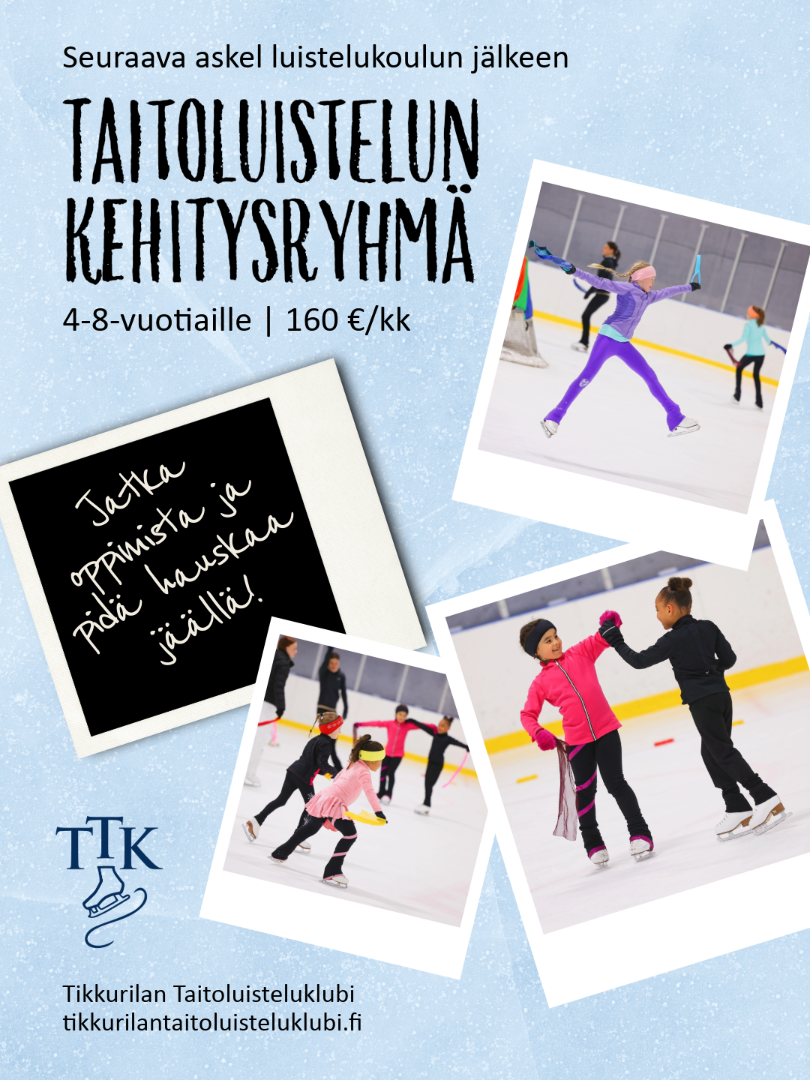 Taitoluistelun kehitysryhmä 4–8-vuotiaille