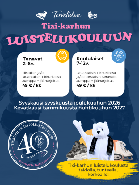 Tervetuloa TTK:n luistelukouluun! 
