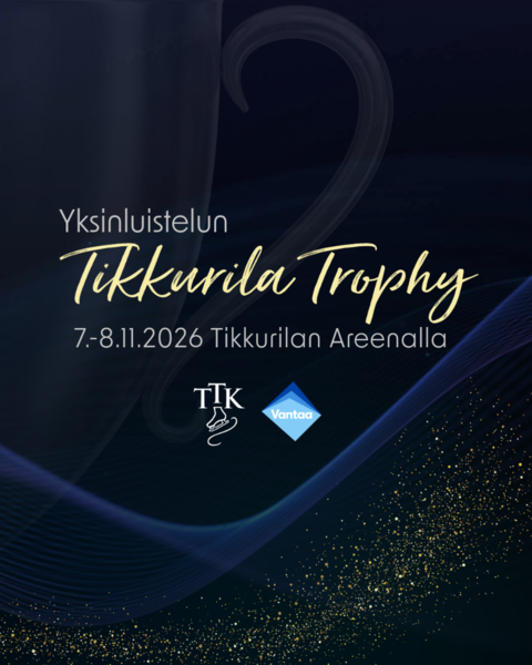 Yksinluistelun Tikkurila Trophy 7.-8.11.2026 Tikkurilan Kuljetusrinki Areenalla