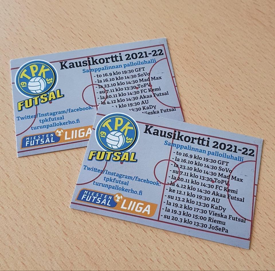 Kausikortit TPK:n Futsal-Liigan kotiotteluihin nyt myynnissä