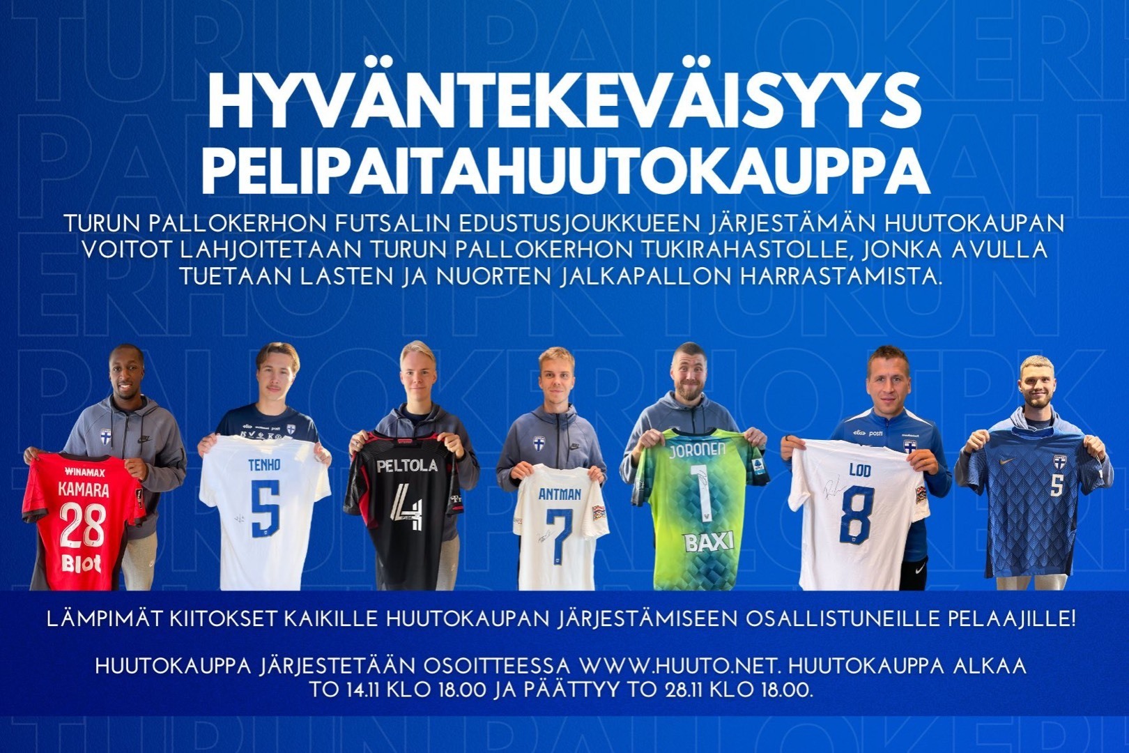 Hyväntekeväisyys pelipaitahuutokauppa