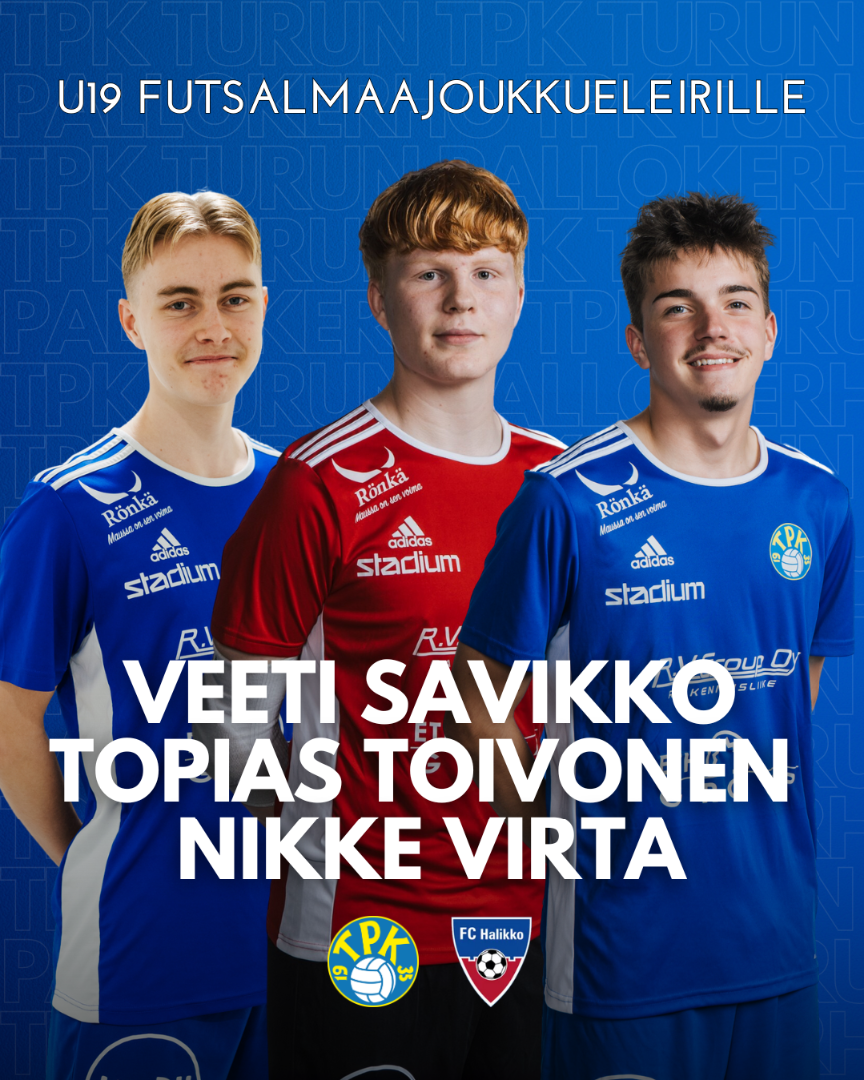 Kolme pelaajaa U19 futsalmaajoukkueen leirille 
