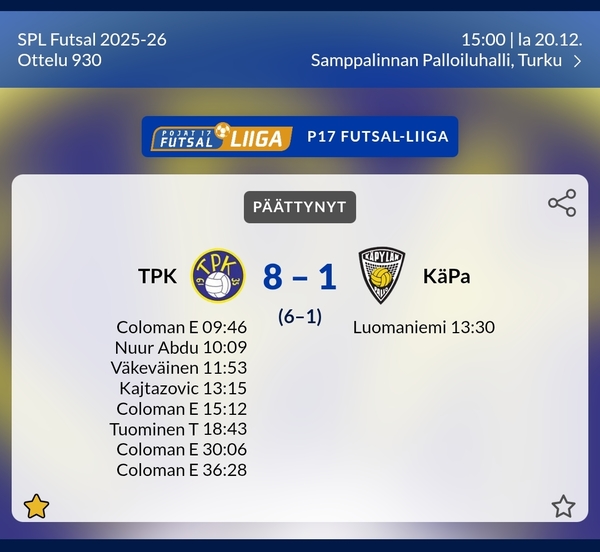 Kärkimatsin kahinaa