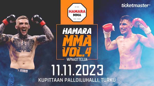 HAMARA MMA -vapaaottelutapahtuma valtaa Kupittaan Palloiluhallin 11.11.2023!