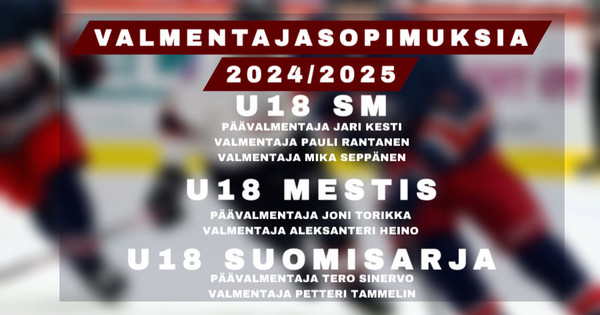 Ensimmäiset valmentajasopimukset kaudelle 2024/2025