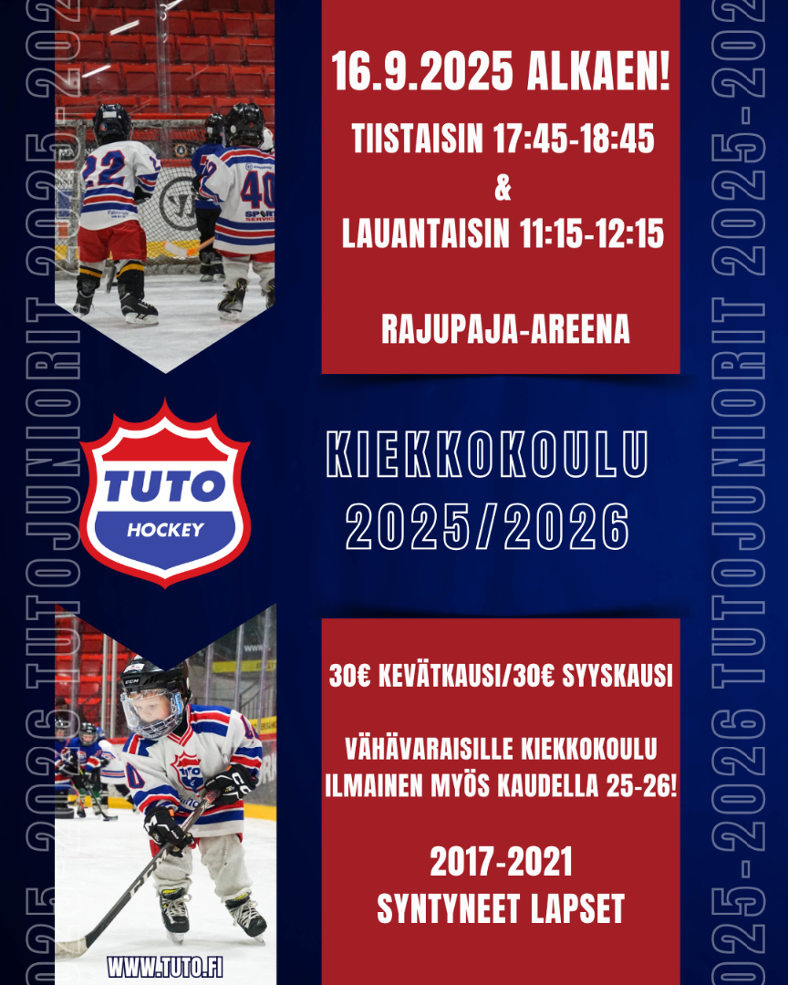 Kiekkokoulun ilmoittautuminen kauteen 2025-2026 avattu