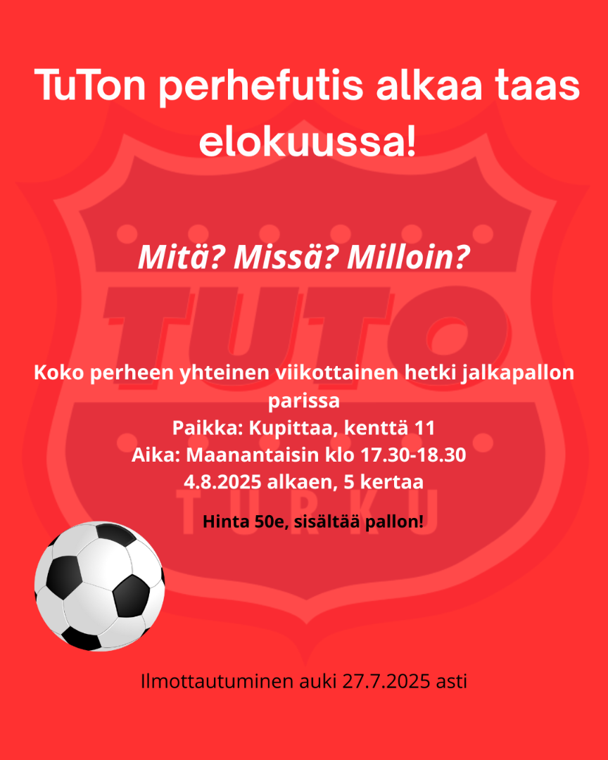 Syksyn perhefutis starttaa!