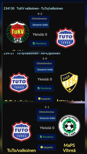 Kauden viimeiset pelit