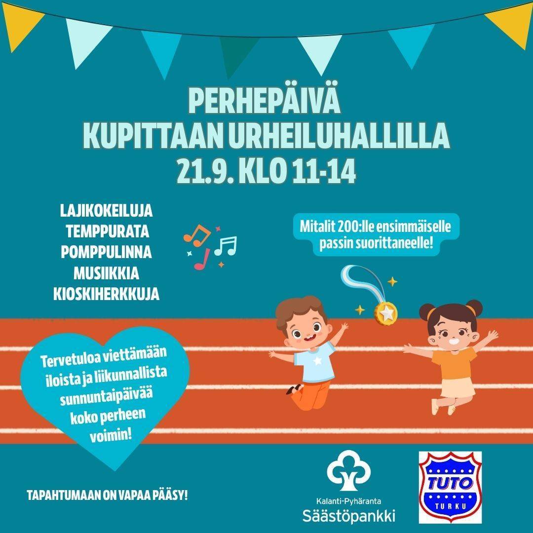 Perhepäivä Kupittaan urheiluhallissa 