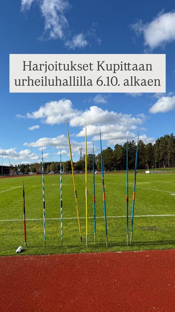 Harjoitusajankohdat syksy-talvikausi 2025