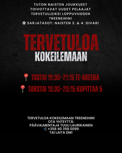 TERVETULOA KOKEILEMAAN!