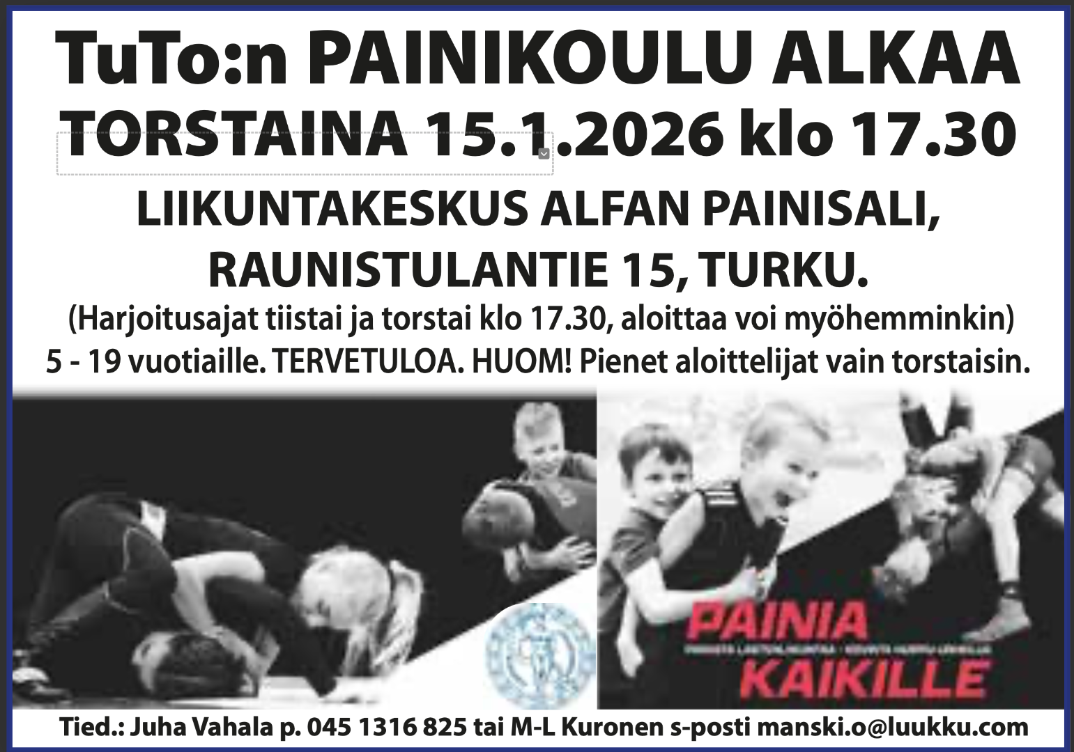 TuTon painikoulu alkaa