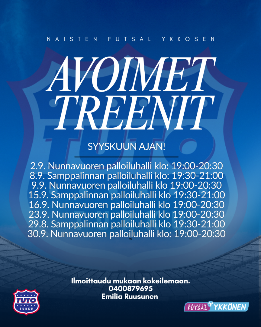 Avoimet treenit syyskuun ajan