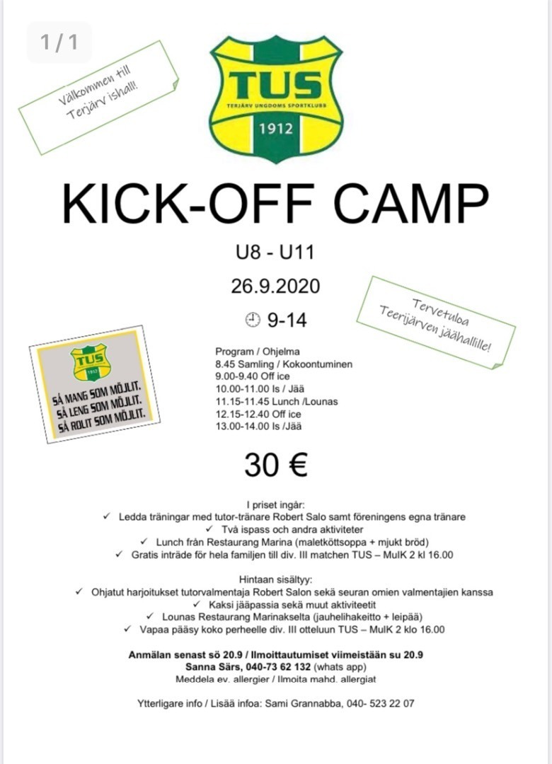 Kick Off Camp 26.9