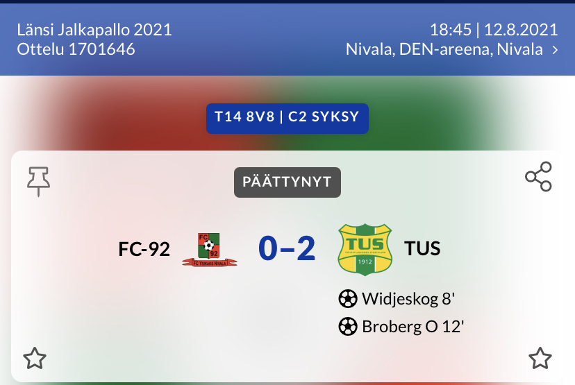 FC-92 vs TUS 0-2