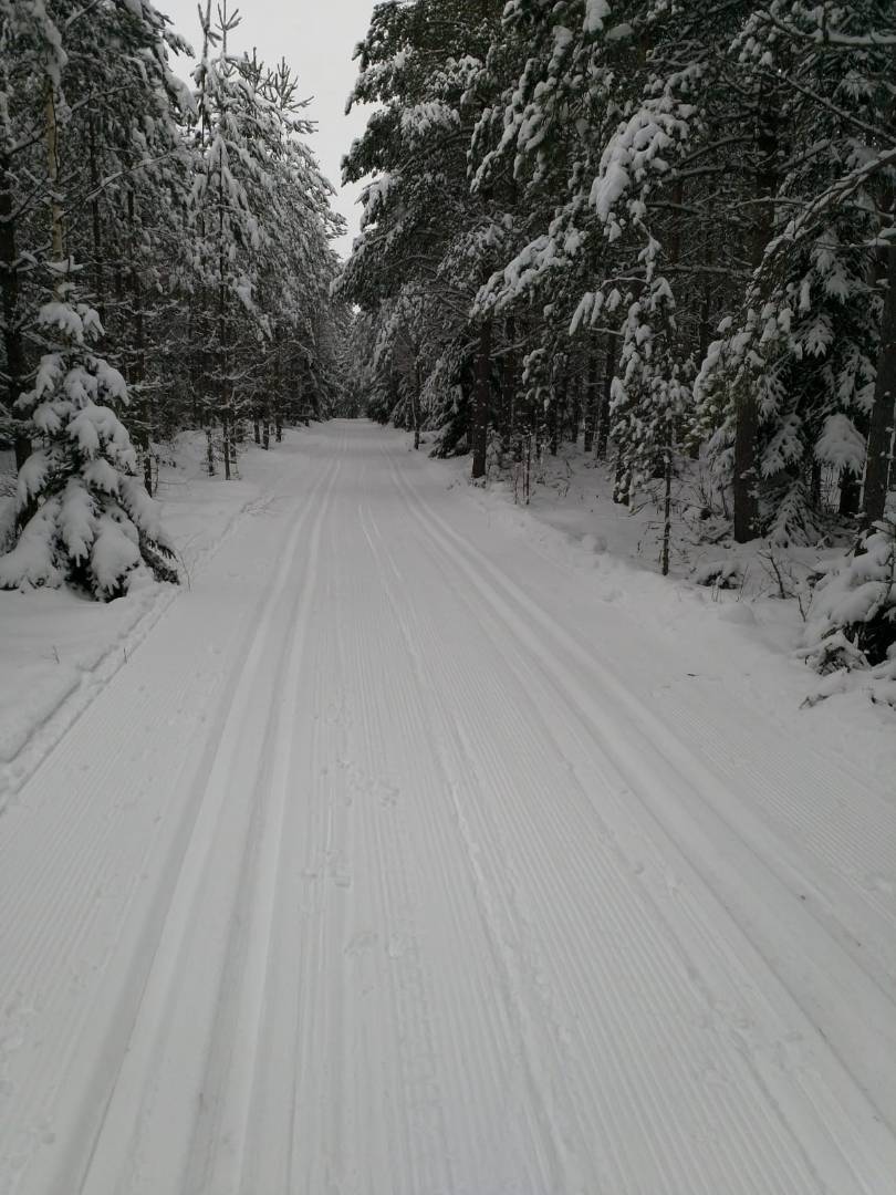 Skidspåren preparerade! / Hiihtoladut vedetty!