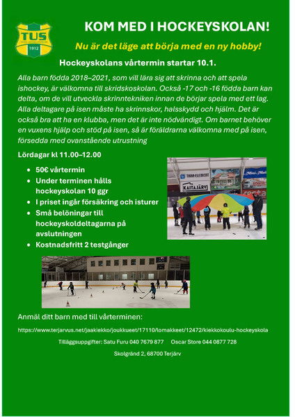 Hockeyskolans vårtermin startar!