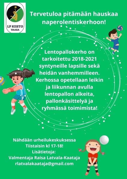 Tervetuloa naperolentiskerhoon!