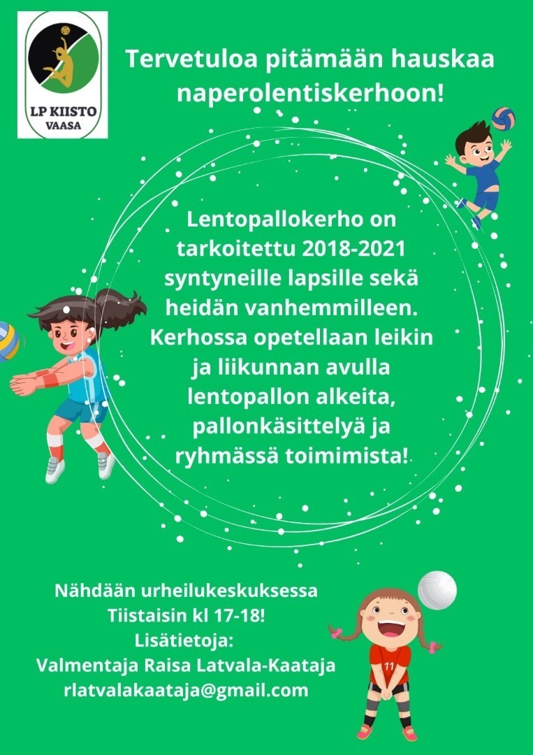 Tervetuloa naperolentiskerhoon!