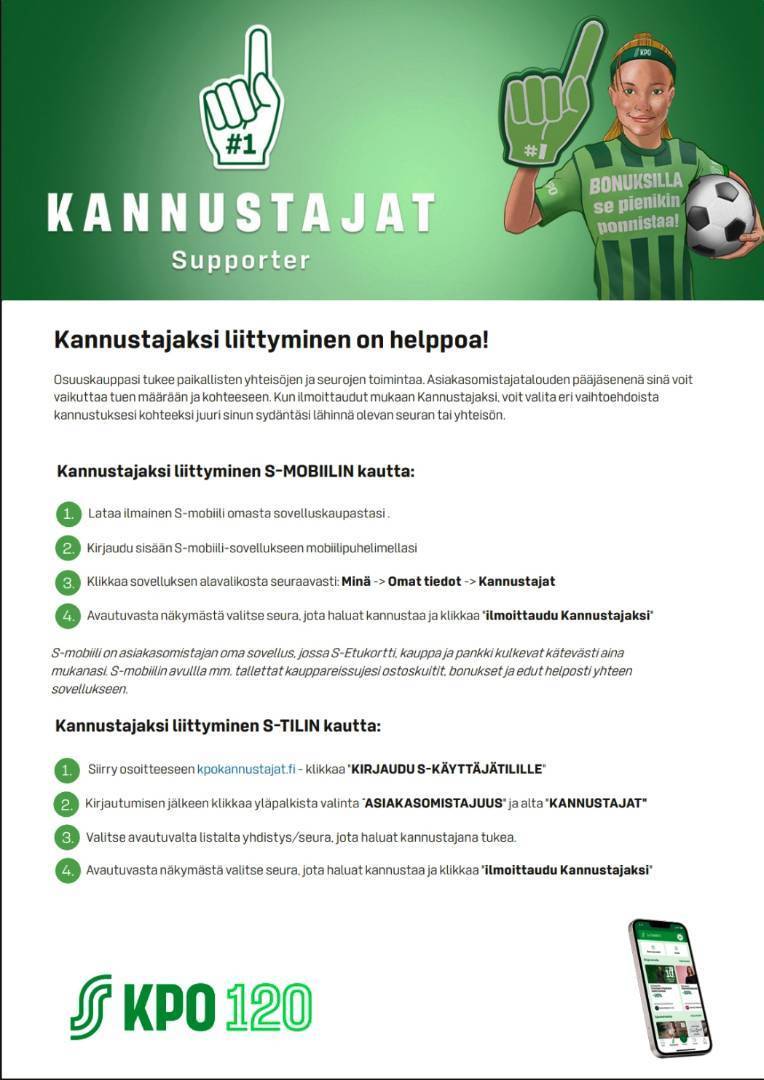Liity kannustajaksi