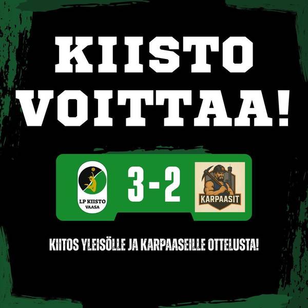 Kiisto jatkaa voittojen tiellä!