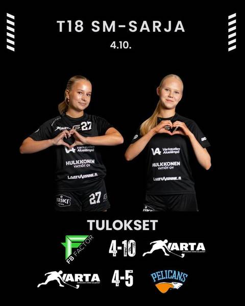 T18 kotiturnauksesta voitto ja tappio