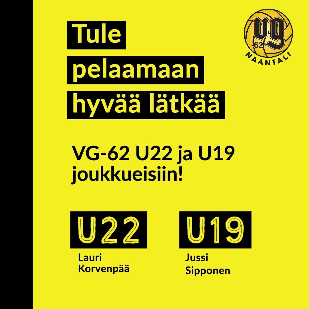Tule pelaamaan hyvää lätkää U22 ja U19 joukkueisiin !