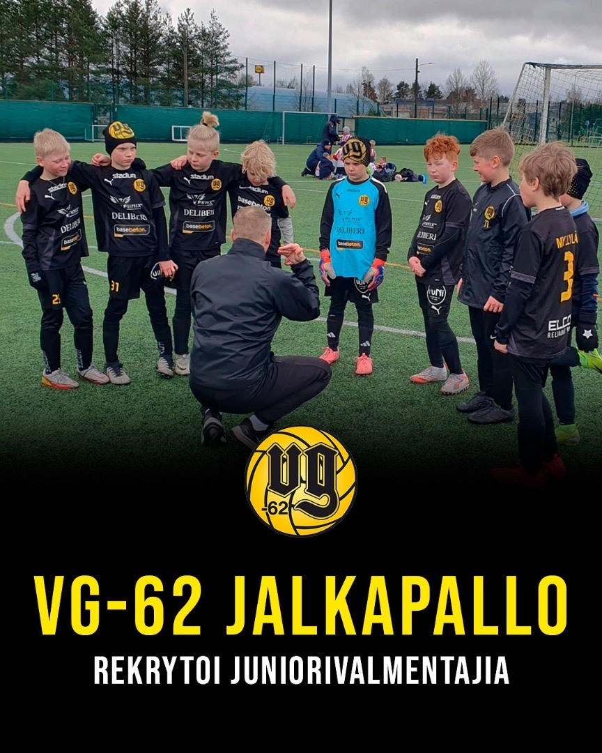 VG-62 jalkapallo hakee juniorivalmentajia!