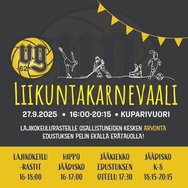 VG-62:n liikuntakarnevaali Kuparivuorella la 27.9.