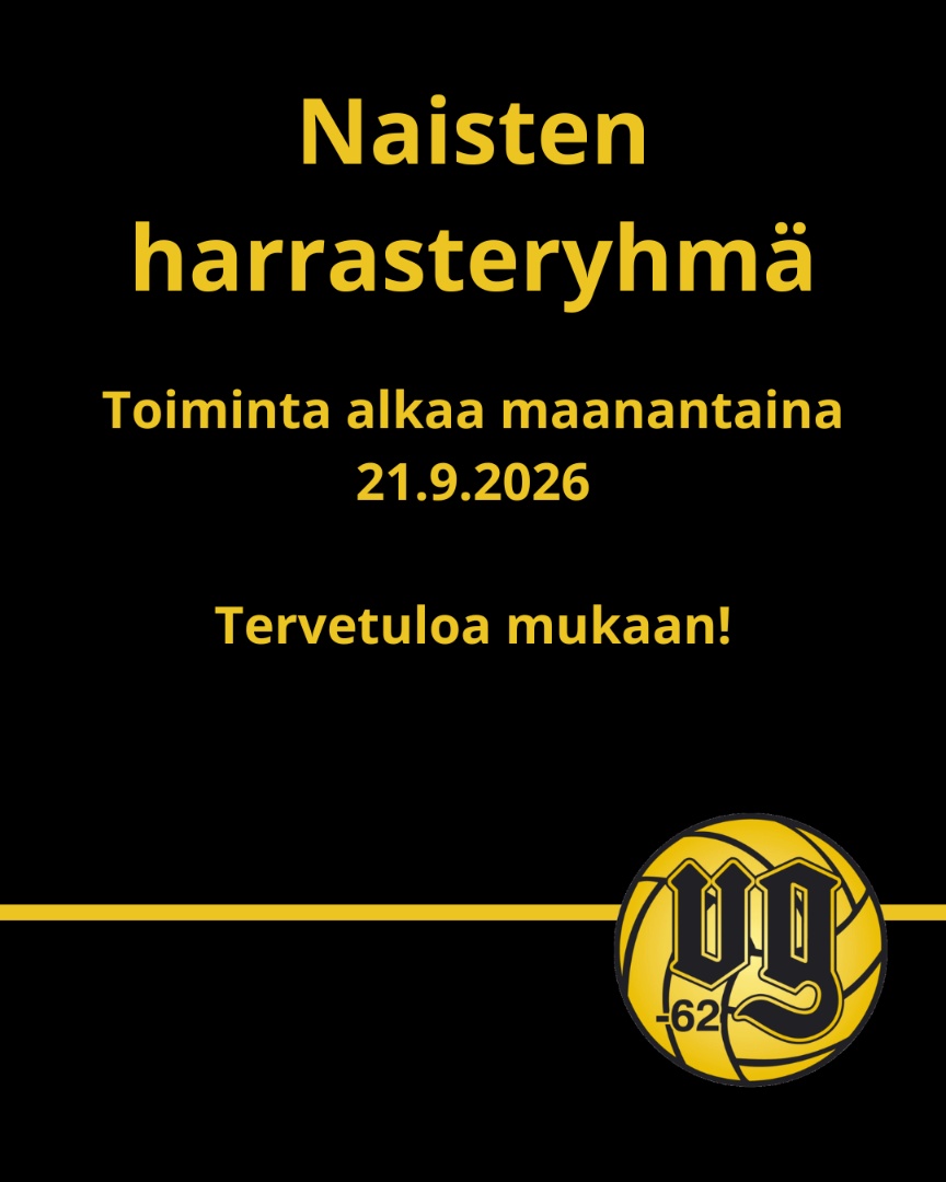 Naisten harrasteryhmä alkaa 21.9.2026